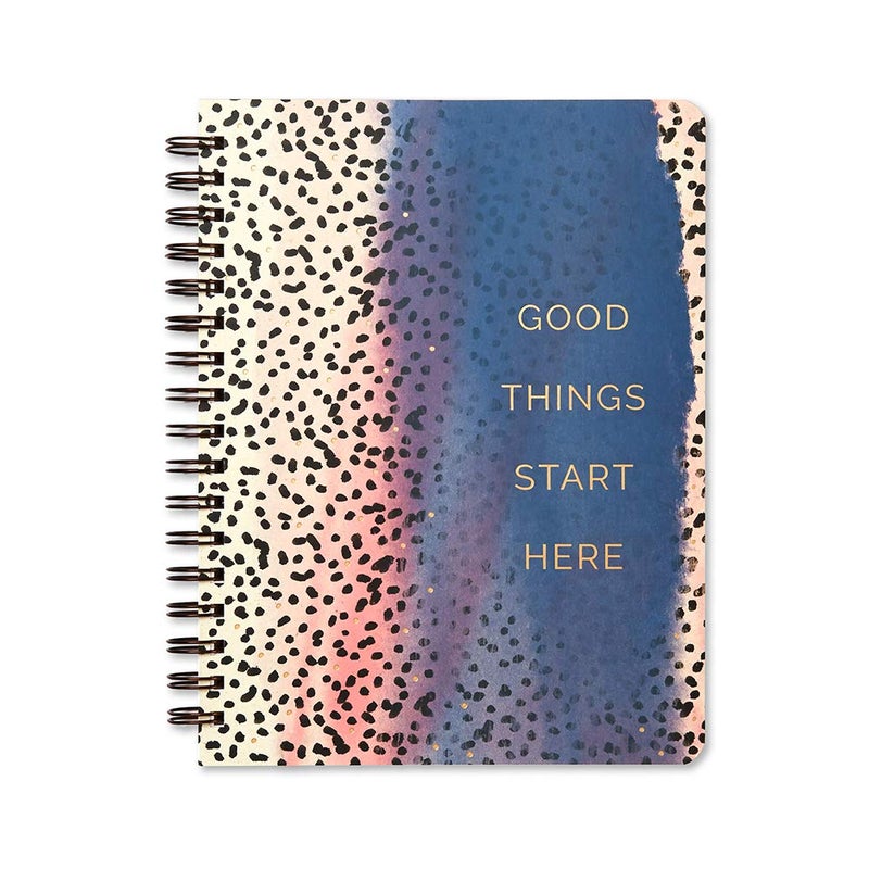 Compendium Spiral Notebook - Good Things Start Here â€” A Designer Spiral Notebook with 192 Lined Pages, College Ruled, 7.0â€W x 9.25â€H